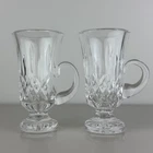 Set Of 2 Vintage Waterford Crystal Lismore Irish Coffee Mugs 5 3/8" Exc