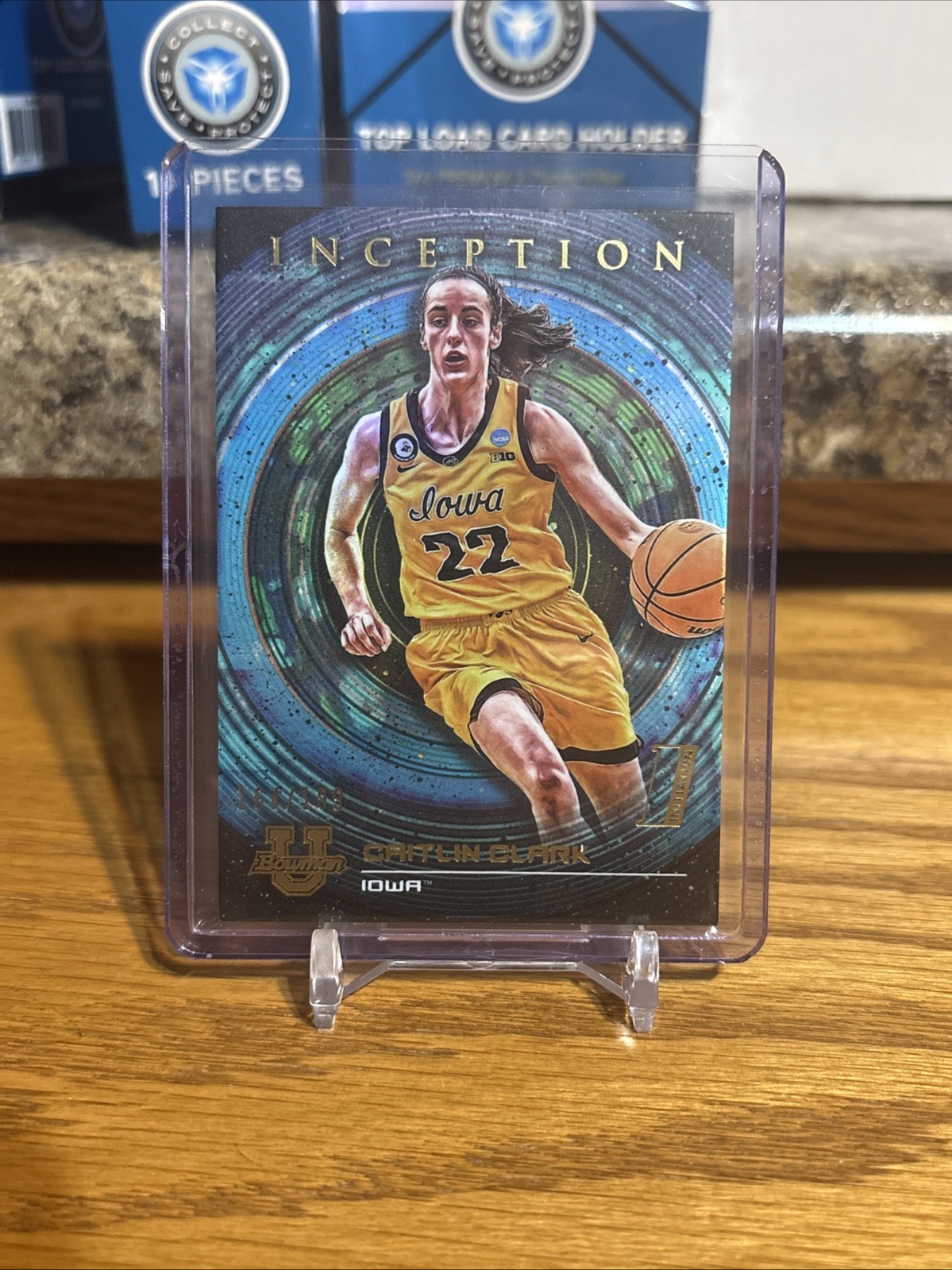 Caitlin Clark 2023 Bowman U Inception Aqua /199 Iowa