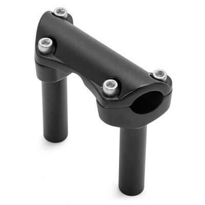Black 4.5'' Handlebar Risers 1'' Top Clamp For Harley Dyna Low Rider V-Rod Softail