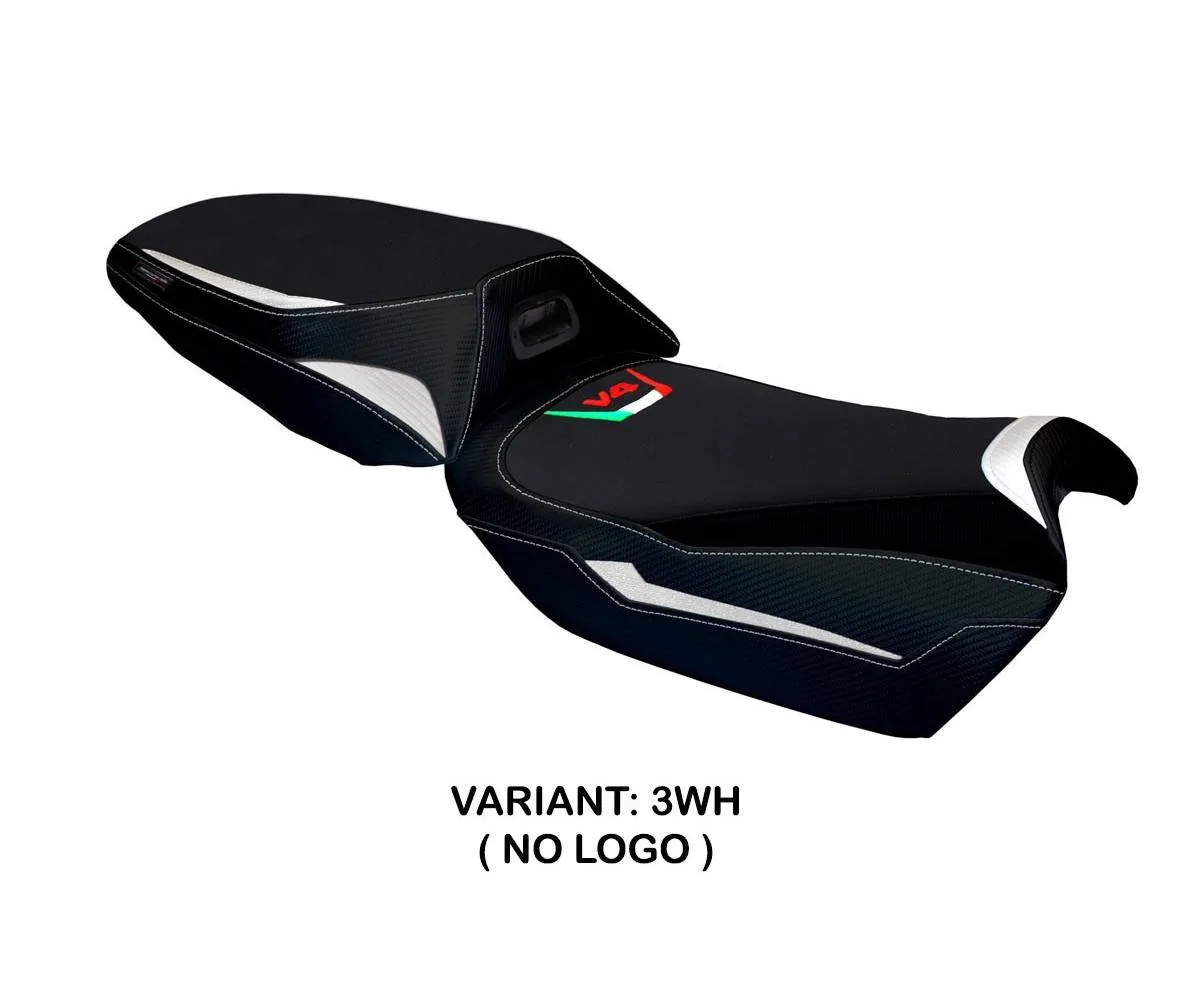Seat saddle cover Eucla White WH Tpz compatible DUCATI MULTISTRADA V4 2021 2026