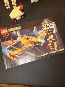 LEGO Star Wars '99 Naboo Fighter 7141 & A-Wing 7134 100% w Minifigs no boxes