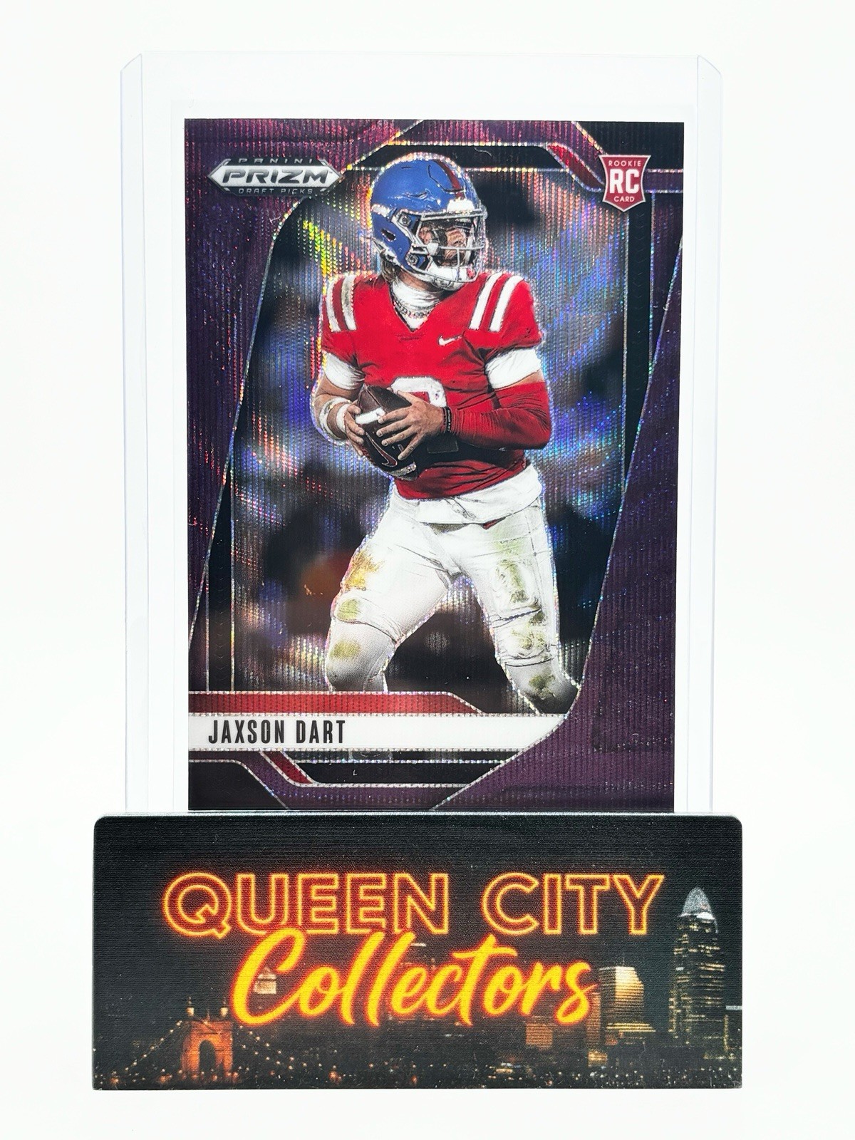 2025 Panini Prizm Draft Picks - Jaxson Dart #90 Purple Wave Prizm (RC)