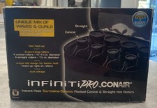 Conair Infiniti Pro Hot Rollers XL Flock Conical  Straight Tourmaline