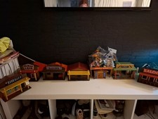 Westernstadt Holz 8 Gebäude Mit Zubehör (Keine Garantie Auf Vollständigkeit)