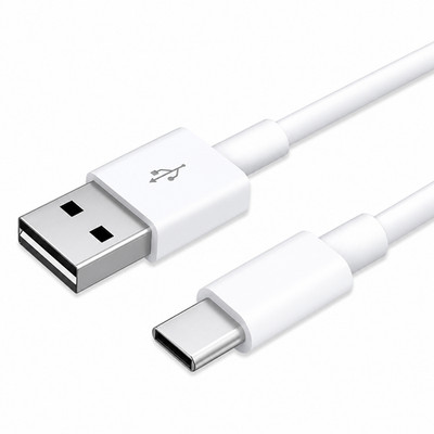 USB C Kabel mit langem Stecker langer Typ C Anschluss 8mm Ladekabel WEIß