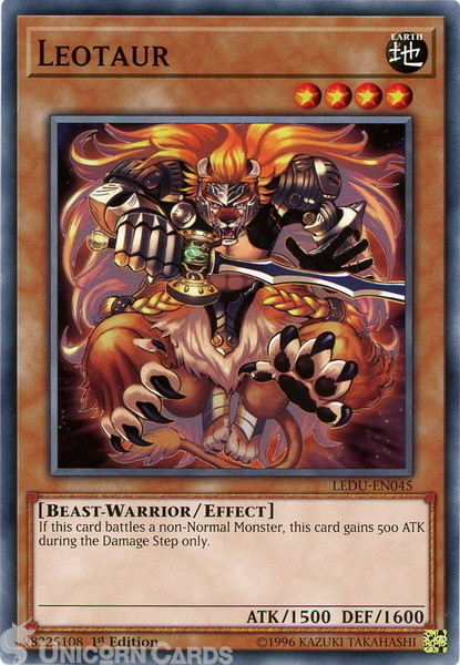 LEDU-EN045 Leotaur Common 1st Edition Mint YuGiOh Card