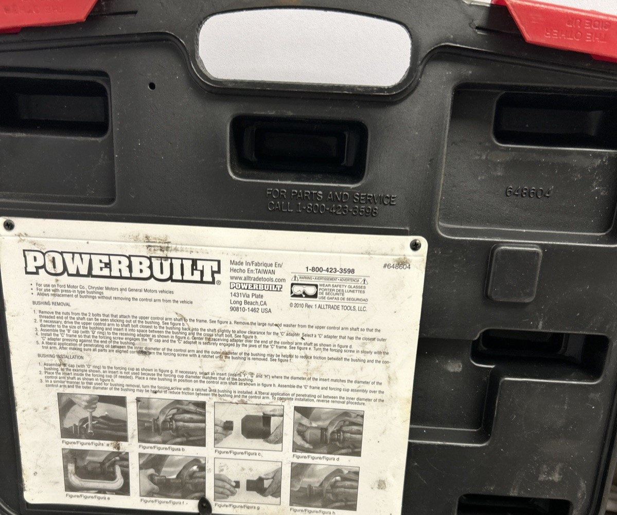 Power Built Upper Control Arm Bushing Service Set