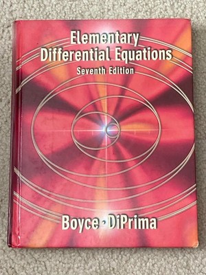Elementary Differential Equations (7th Edition) Boyce & DiPrima hardcover, good!