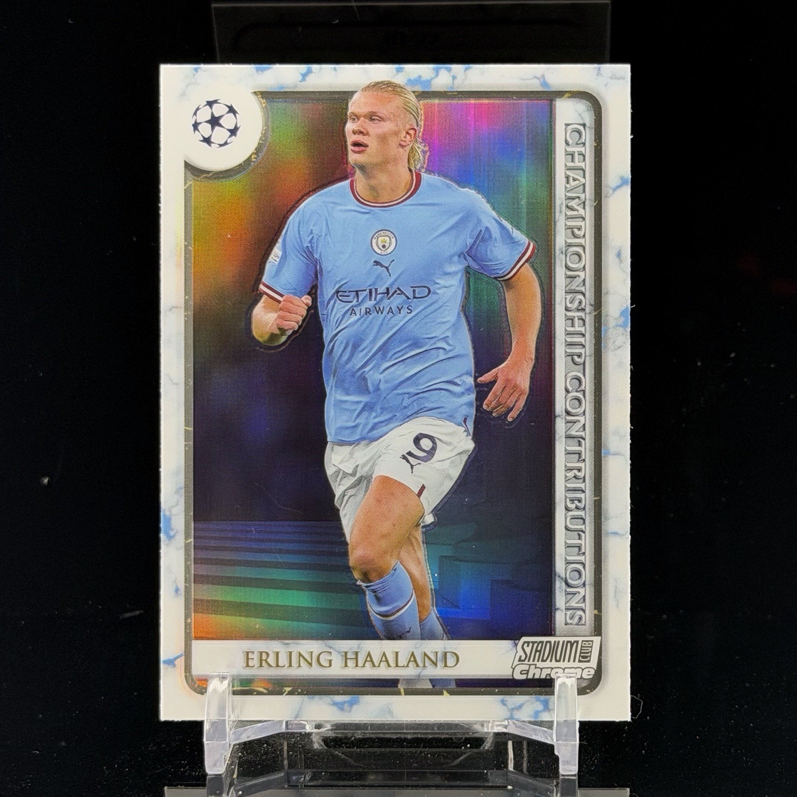 Erling Haaland 2022-23 Topps Stadium Club Chrome UEFA Club Competitions #CC-EH view 2