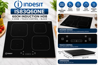 Indesit IS83Q60NE 60cm Induction Hob 4 Zone Electric Ceramic Hob Touch Control..