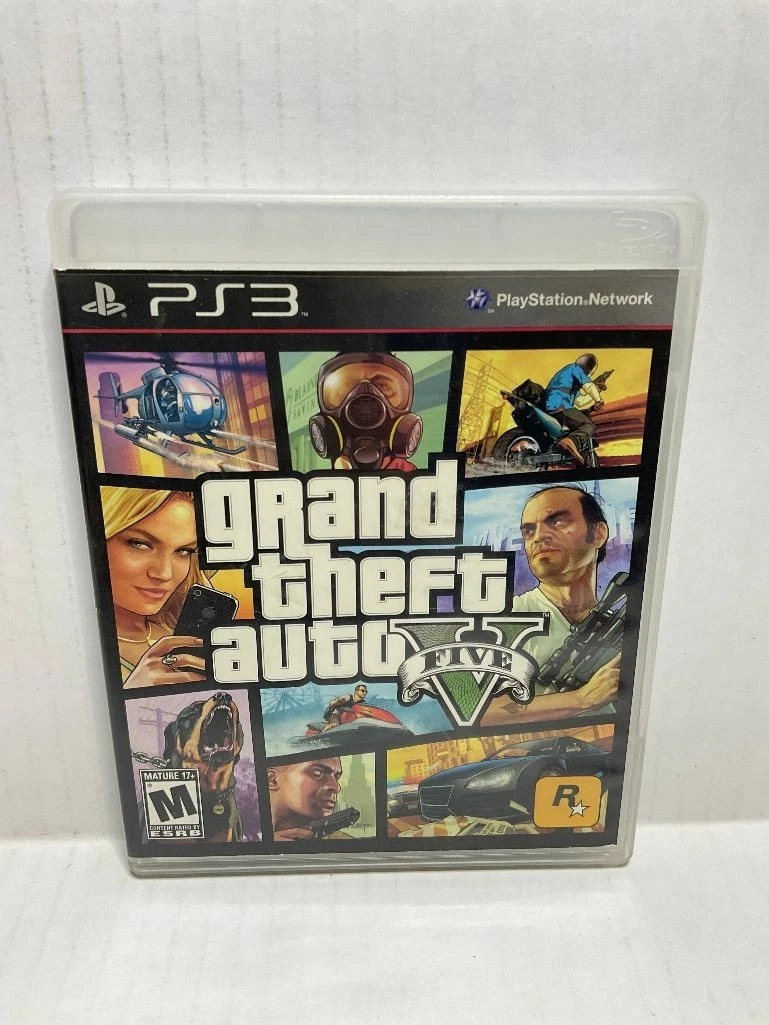 PS3 Grand Theft Auto V with Map (+ Bonus PS2 Grand Theft Auto)