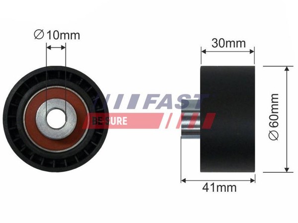 Fast Spannrolle Zahnriemen FT44087 Kunststoff FüR Ford Kuga 2 DM2 Mondeo 4 BA7 3-image