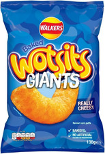 Wotsits Giants Really Cheesy Vegetarian Baked Snacks 130 G
