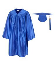 SAMDEEMI Unisex Shiny Kindergarten Graduation Gown Cap Set with 2025 Tassel, for