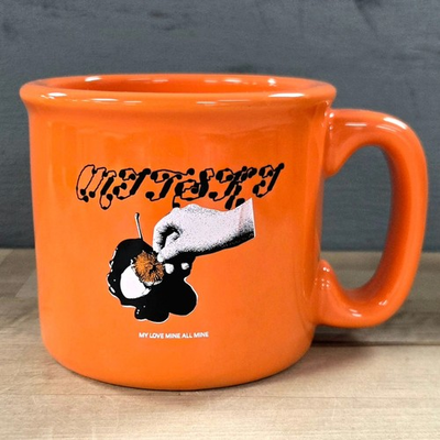 #ad MITSKI quot;My Love Mine All Minequot; 2023 Song Promo Merch Mug Orange NOS $19.50