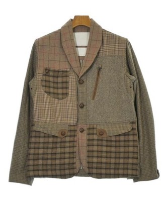 White Mountaineering Casual Jackets Brown(Check Pattern) 2200673702180