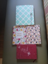 Collection Of Four Stylish, Decorative Notebooks For Journaling,Taking Notes