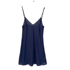 Ulla Johnson Cami Mini Dress Size 2 Navy Slip Cotton Feminine Chic Minimalist