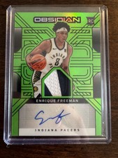 Enrique Freeman 2024-25 Panini Obsidian RC Patch Auto Green Flood SP/25 #RJI-FRE