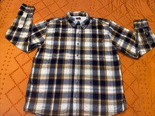 Ridgecut Toughwear Shirt Men Large Multicolor Plaid Flannel Work Wear Black Brow