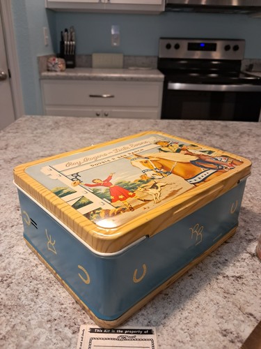 1954 Roy Rogers Lunch Box & Thermos * Vintage * Lunchbox UNUSED NR MINT Tags - Picture 8 of 9
