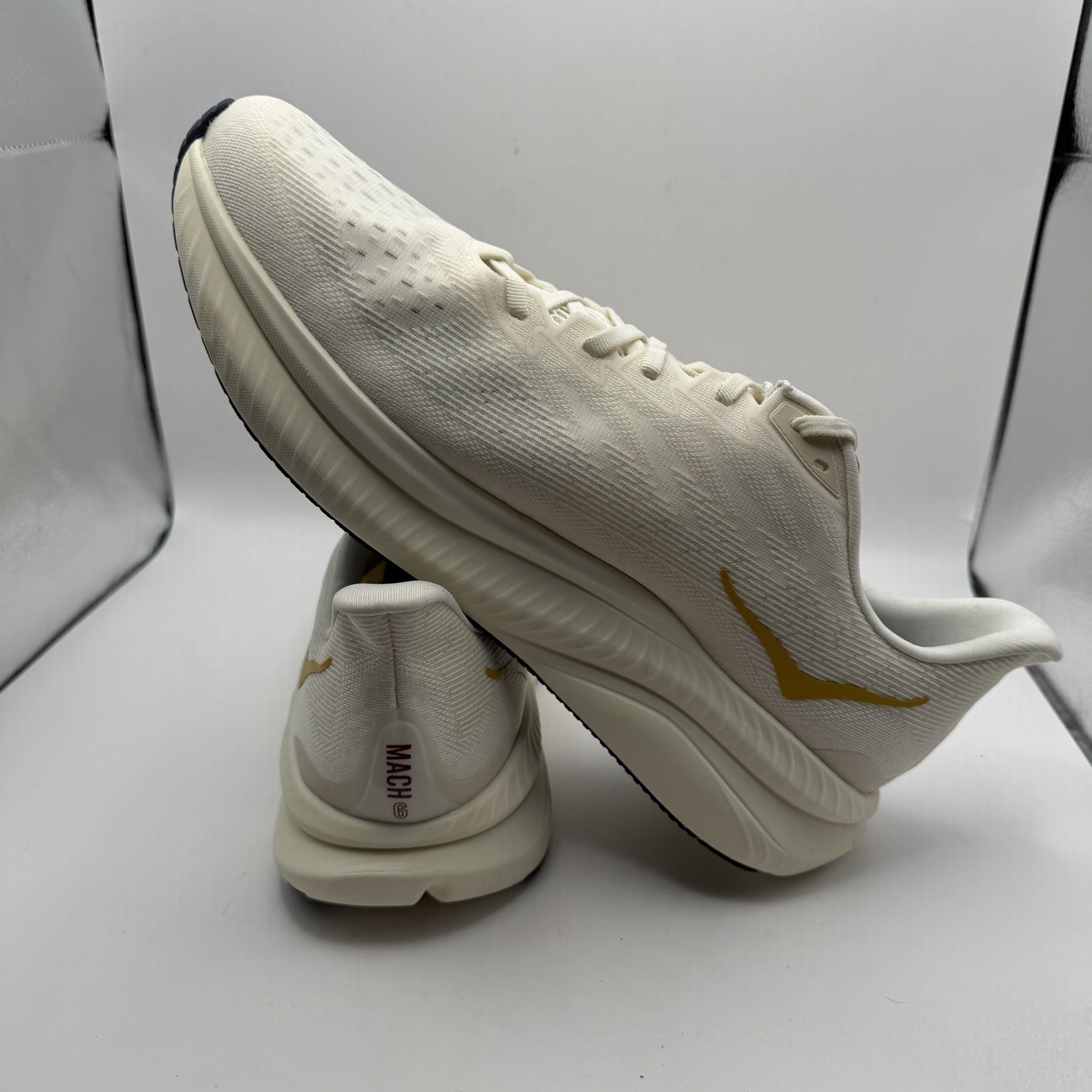 Hoka One One Mach 6 Men Running Shoe US Size 14D Alabaster/Oat milk 1164032 thumbnail 6