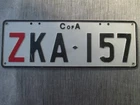 1997 CofA Commonwealth red Z passenger car ZKA-nnn license plate