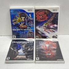 Yu-Gi-Oh! 5D's Duel Transer Spider-Man 3 Transformers 4 Wii Game Lot