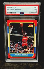 1986-87 Fleer Michael Jordan Rookie #57 PSA 7 Chicago Bulls Basketball Card. rookie card picture