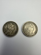 Lote de 2 Monedas Portugal 1 Escudo (1959 y 1962) República Portuguesa