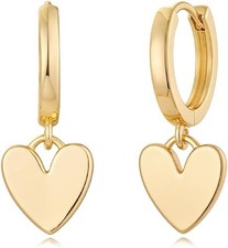 MYEARS Women Earrings Gold Huggie Hoop Dangle Drop 14K Plated Small...