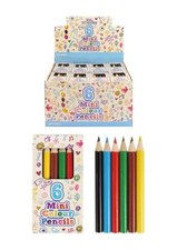 12 Packs 6 Mini Colouring Pencils Boys Girls Party Bag Fillers Lucky Dip Toys