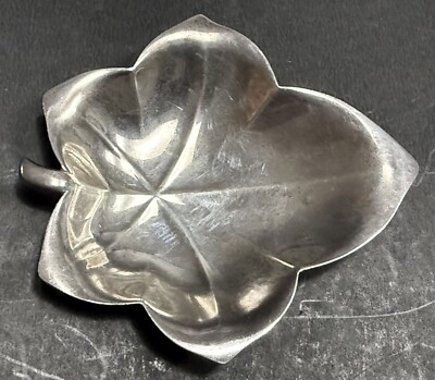 Tiffany & Co. Sterling Silver Dish Maple Leaf Candy Nut Vintage