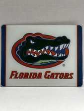 Licensed NCAA  Florida Gators  Tempered Glass Cutting Board 12”x15”