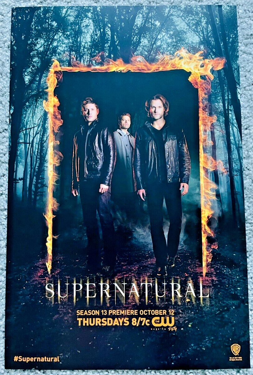 SDCC 2017 SUPERNATURAL PROMO POSTER 11x17 Jensen Ackles Jared