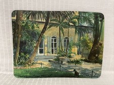 HTF Vintage 9 x 7 HEMINGWAY HOUSE Mousepad N S Kennedy Art cat Key West FL mat