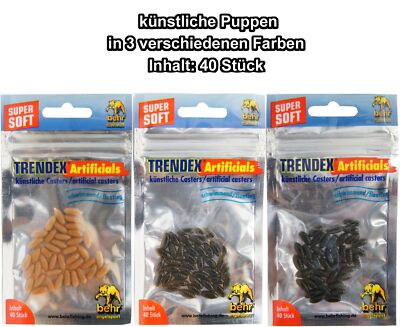 40 künstl. Maden Puppen Gummimaden Caster Forellenköder, Kunstköder für Forelle