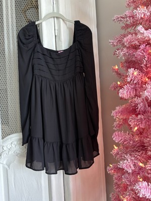 Mi Ami Francesca s Long Sleeve Black Dress Small
