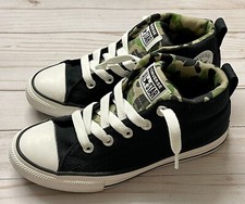 Converse CTAS Street Mid Black Khaki White Kids Sneakers 667212F Size 2