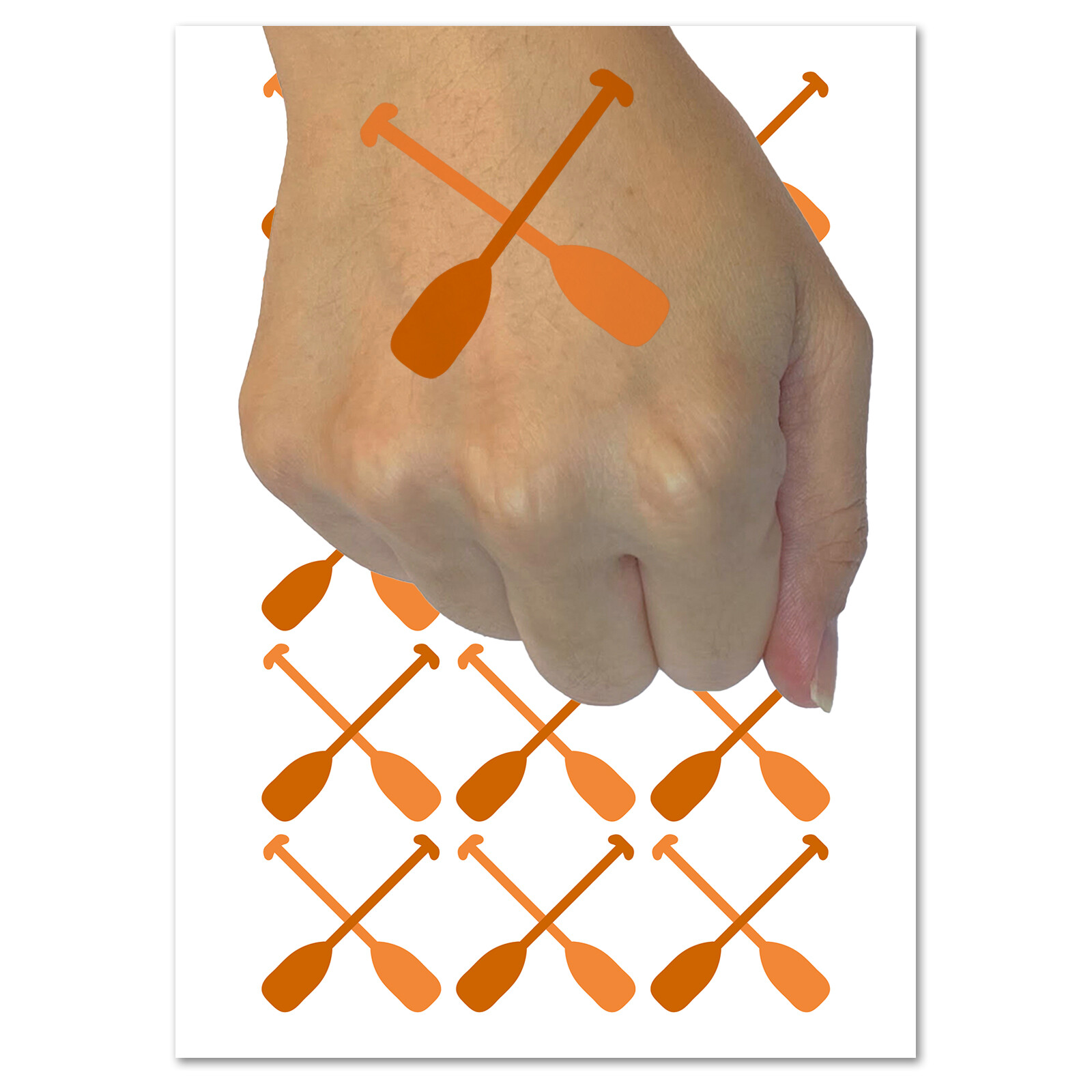 Waterproof Canoe Kayak Rafting Oar Paddle Temporary Tattoos Set