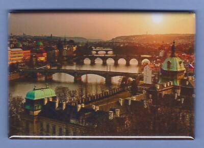 PRAGUE *2X3 FRIDGE MAGNET* CITY CZECH REPUBLIC BOHEMIA CASTLE BRIDGE SQUARE OLD