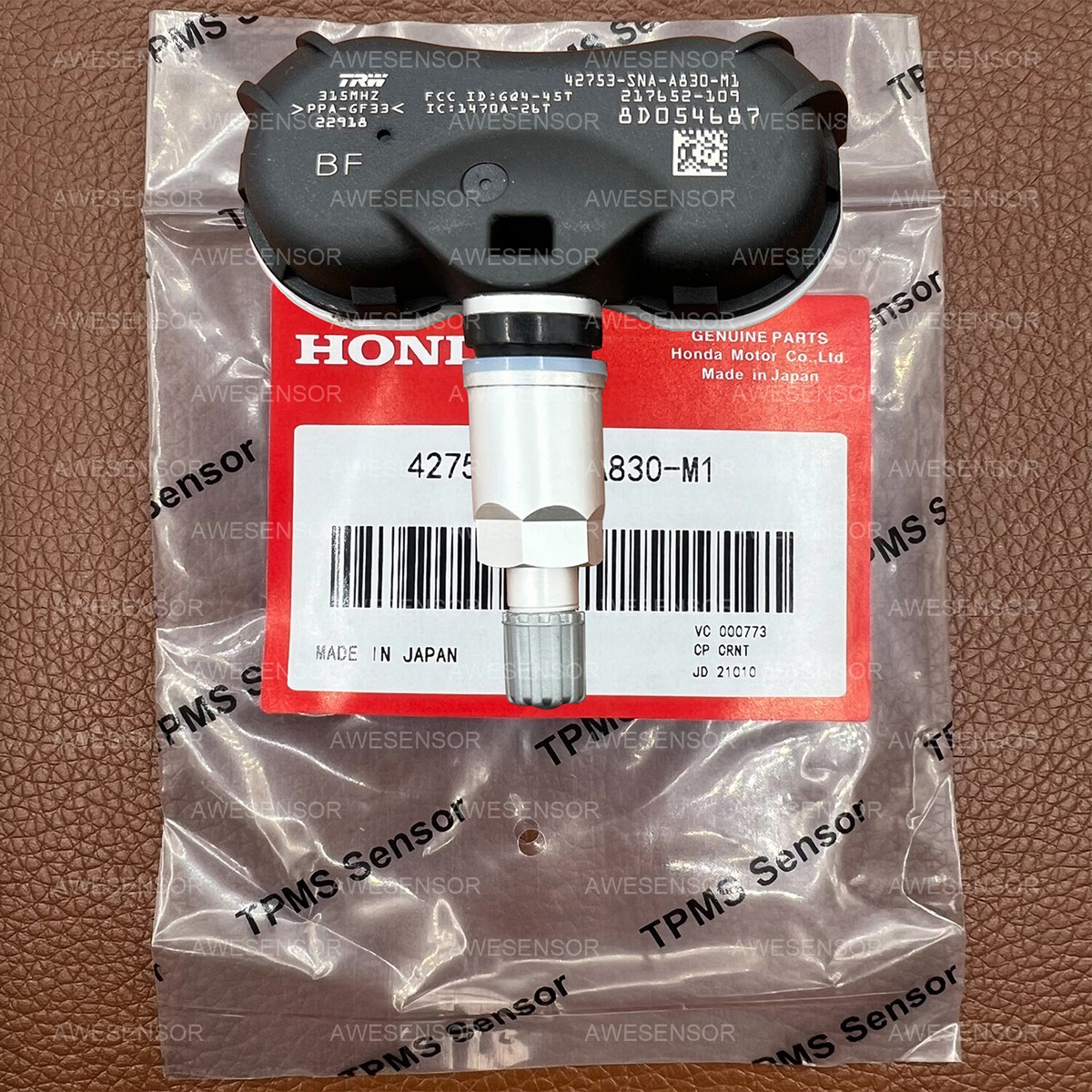 US Odyssey RL5 TPMSセンサー 42753-TR3-A810 Set of (4) 42753-TR3-A810 TIRE PRESSURE SENSOR TPMS For