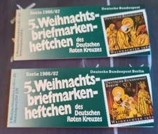 2 Heftchen Weihnachtsbriefmarken 1986/87