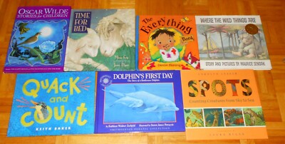 Lot of 7 1990s Children's Books~Oscar Wilde~Smithsonian~Where the Wild Things...