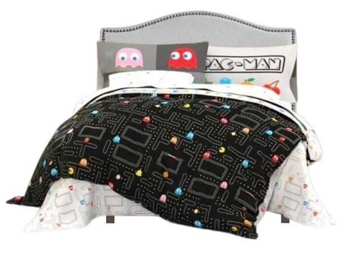 パックマン Pac Man カラフル 大判フラットシーツ＆ピロケース