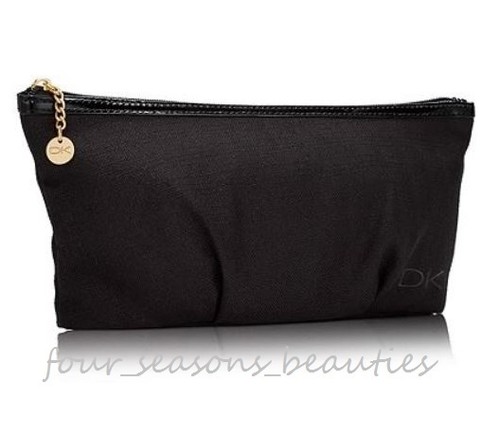Black Fabric Makeup Case Purse 