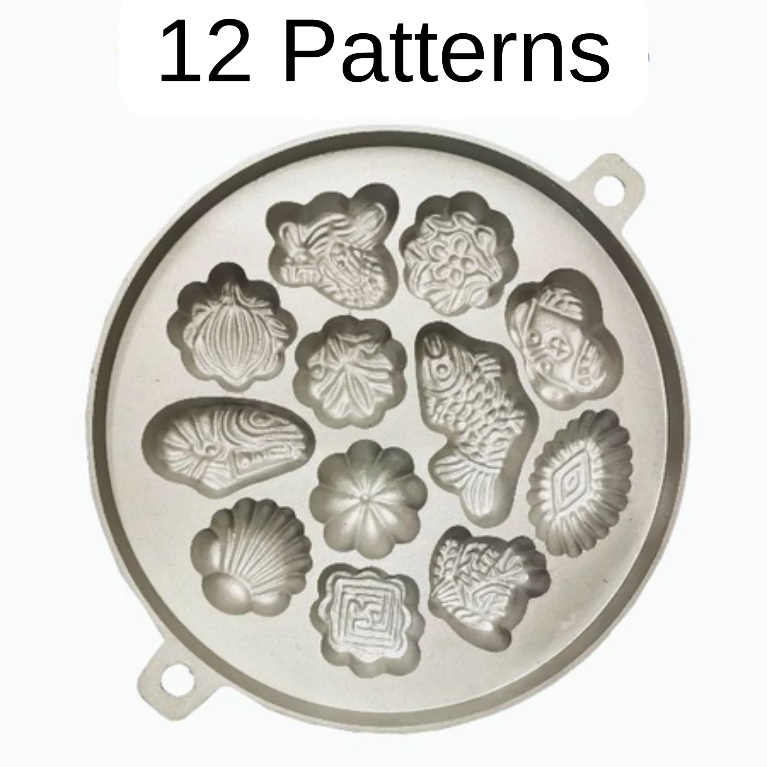 Multi Floral Design Kuih Kue Bahulu Madeleine Sponge Cake Cast Aluminium Mould