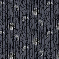 Studio E Spooky Night Moonlight Trees Midnight Cotton Fabric by The Yard