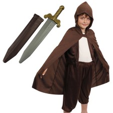 BOYS HOBBIT COSTUME WORLD BOOK DAY FANCY DRESS OUTFIT KIDS MYTHICAL CHARACTER