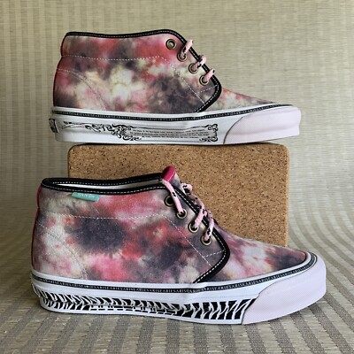 Vans Vault Aries Arise Chukka Boot Shoes Womens Size 7.5 Pink Tie Dye Mid Top